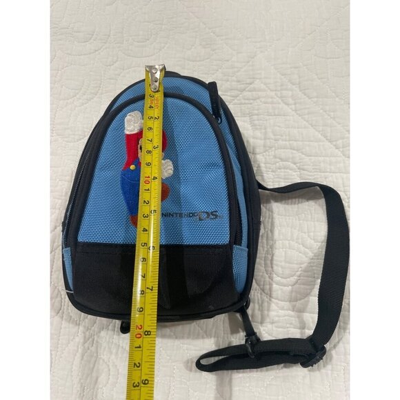Super Mario Mini Backpack Carrying Case Nintendo DS Blue & black - Picture 7 of 8